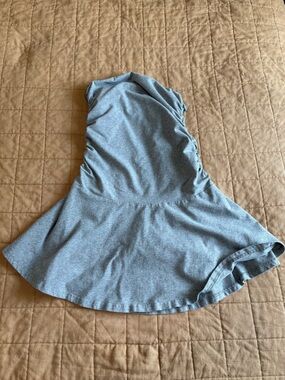 Offline by Aerie Gray Romper Dress Built-In Shorts Size Medium EUC